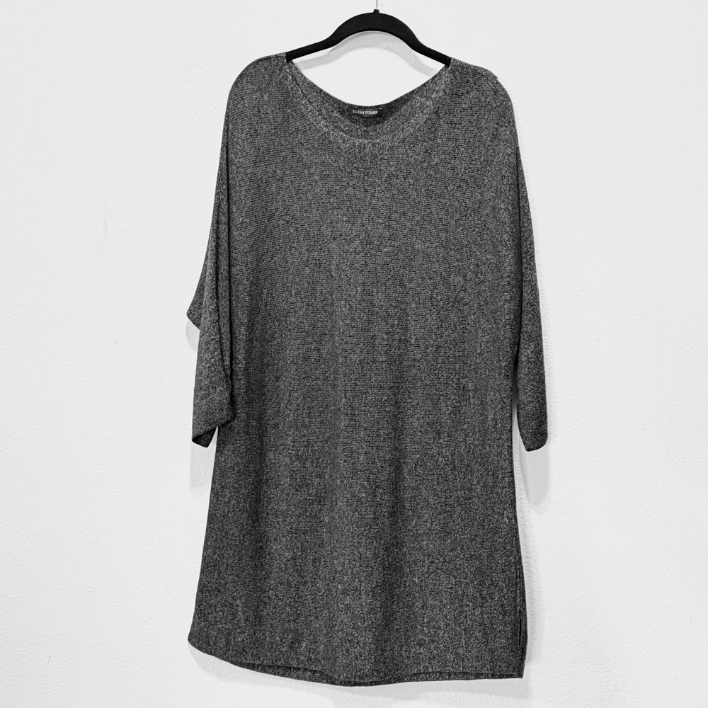 Eileen Fisher Charcoal Tunic Top / Dress M/L